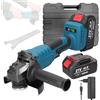 Weytoll Smerigliatrice Angolare a Batteria125, 21V Smerigliatrice Angolare Motore Brushless con Batterie 2 * 1300mAh per Tagliare e Lucidare Piastrelle di Ceramica, Legno, Pietra e Acciaio