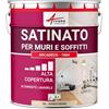 ARCANE INDUSTRIES Pittura murale satinata professionale - ARCADECO - 1664 - Finitura luminosa, ultra coprente e lavabile - 10 L Avorio Chiaro - RAL 1015 - ARCANE INDUSTRIES