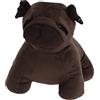 MIJOMA Fermaporta in tessuto felpato, 1 kg di peso, design divertente per una decorazione elegante (bulldog - marrone scuro)