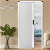 yurstcggh Porta a fisarmonica Porta a soffietto for interni,Disegno A Nido D'ape,per Armadi/Corridoi/Camere da Letto/Balconi/Cucine/Bagni Bianco 70×210cm