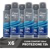 Dove Deodorante Dove Men + Care Clean Comfort Spray Advanced Care, Deodorante Uomo, con 1/4 Crema Idratante, Formula Idratante e Delicata sulla Pelle, Protezione Fino a 72 Ore, 6 Pezzi da 150 ml