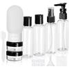 Romon Bottiglie di Viaggio, 11 Pezzi 80 ml Set di kit Viaggio Aereo in Plastica con 1 Piccoli Imbuti Viaggio accessori Utili Flaconi per la Cosmetica Trasparenti per Viaggi, Campeggio, Viaggi d'affari