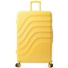TOTTO - Valigia Rigida Grande, Modello Bazy+, 50 x 79 x 30,5 cm, Capacità 100 L, Espandibile, Resistenza agli Urti, Ruote 360º, Maniglia Telescopica, Cinghia Interna, Lucchetto TSA, Colore Super Lemon