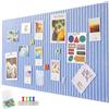 EUBSWA Grande pinnwand di 60 x 40 cm, grande piastra di sughero, 0,9 cm di spessore, decorativa parete di sughero in feltro, fototela pieghevole con nastro adesivo autoadesivo, visionboard in feltro