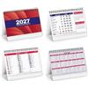 ONE SHOP di Bracalente Piero Calendario da tavolo scrivania uffico Olandese 2027 santi e lune festività internazionali cm19x45 (Midi Table Rosso)