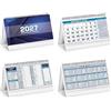 ONE SHOP di Bracalente Piero Calendario da tavolo scrivania uffico Olandese 2027 santi e lune festività internazionali cm19x45 (Table Note Blu)