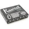 Kaweco - Cartucce d'inchiostro per penna stilografica, confezione da 6, colore: Nero