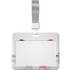 SMAZDFXX Porta badge identificativo a forma di farfalla musicale con cordino, custodia orizzontale in plastica con finestra trasparente, protezione impermeabile per badge identificativi, custodia per badge da