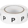PATIKIL Etichette Inventario Lettera P, 500 Pz Etichette Adesive Tonde Punti Cerchio 0.75 Pollici Etichette Semi-Lucide Adesive Per Organizzazione Casa Ufficio Magazzino, Nero (1 Rotolo)