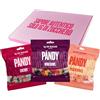 PÄNDY, caramelle senza zucchero con 100% di gusto, 3x 50g (Winegums, Peach Rings, Cherry), gommose morbide con meno di 1g di zucchero, 70 kcal per busta, senza glutine, low carb, prodotte in Svezia