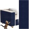 dellyy Tappetino Antigraffio Autoadesivo per Gatti, dellyy Ritagliabili Tappeto Tiragraffi per Gatti, DIY Tappetino Tiragraffi Autoadesivo per Gatti, Protegge Tappeti e Divani (Blu Scuro, 40×100cm)