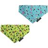 Ancol Bandana per cani a forma di dinosauro e gelato, adorabile sciarpa da collo per cuccioli, simpatica e divertente accessorio per collari per animali domestici, confezione da 2