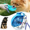 Generico Borraccia Cane, Bottiglia Portatile (545 Ml), Per Cani E Gatti, Distributore D'Acqua Anti-Goccia Con Ciotola Pieghevole In Silicone, Ideale Per Passeggiate Ed Escursioni All'Aperto (Blu + Plastica)