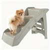 Froadp 4 Passo Pieghevole Scale per Cani e Gatti di Piccola Taglia con Aste di Sostegno Stabili Scale per Animali Domestici con Gradini Antiscivolo per Divano Letto Auto Alto 60cm (Grigio)