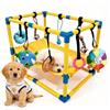 Ysislybin Palestra per Cani, Stanza Giochi per Cucciolo 60 x 40 x 40 cm con Amaca e Giocattoli Sospesi Sala Giocattolo per Cucciolo con Giochi per Cani per Promuovere L'esercizio e la Stimolazione Mentale