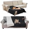 SHUOJIA Coperta Impermeabile Copriletto Per Cani Copridivano Grande Antiscivolo Coprimaterasso Per Incontinenza Per Auto Animali Domestici Cane Gatto (30x70in,Black)