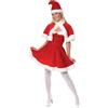 SMIFFYS Costume Miss Santa, Rosso, con abito, cappa e cappello Halloween