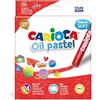 CARIOCA Oil Pastel, Pastelli a Olio Maxi, Set di Pastelli a Olio Colorati per Bambini, Ideali per Colorare su Carta, Cartone, Tela e Legno, Colori Assortiti e Brillanti, 24 Pezzi