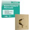 hansgrohe Ecostat Comfort E - Miscelatore termostatico incasso, Rubinetto termostatico con blocco di sicurezza (SafetyStop) a 40° C, Termostato quadrato, 2 utenze, oro lucido, 33711990