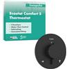 hansgrohe Ecostat Comfort S - Miscelatore termostatico incasso, Rubinetto termostatico con blocco di sicurezza (SafetyStop) a 40° C, Termostato rotondo, 2 utenze, nero opaco, 33715670
