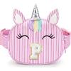 YOOLIFE Regalo di compleanno per ragazze e bambini, marsupio con iniziale, borsa a tracolla, rosa, P, P
