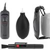 ayex Set di accessori adatto per Fujifilm RR100 con scatto remoto AX-10, soffietto, cinghia da polso e penna di pulizia
