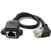 System-S Cavo LAN, 30 cm, 8P8C, maschio a femmina, adattatore a vite, colore nero