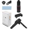 UrbanHui Teleobiettivo 22x per smartphone con treppiede Hd Zoom fotocamera attacco per telefono cellulare Fotografia Colore nero Materiale ABS Design compatto per viaggi e uso esterno Immagini chiare