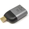 SYSTEM-S Adattatore DisplayPort Mini DP femmina a USB 3.1 tipo C maschio 4K cavo in grigio