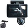 Tsophreniq Dashcam per auto 1080P pratica con obiettivo interno della fotocamera, obiettivo grandangolare, fotocamera senza soluzione di continuità