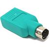 System-S Adattatore USB 2.0 tipo A femmina a PS/2 maschio PS2 cavo in turchese