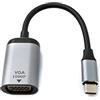 System-S Cavo VGA da 19 cm femmina a USB 3.1 tipo C maschio adattatore in grigio