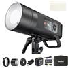 Godox AD400 Pro II - Flash stroboscopico per esterni, 400 W Monolight con sistema X wireless da 2,4 GHz, lampada modellabile bicolore da 30 W, durata del flash 1/27770s e indicatori a 16 colori per