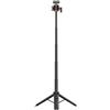 Getdoublerich Treppiede magnetico per selfie con telecomando per Insta360 X5, in ABS portatile per mini stand con sgancio rapido per riprese verticali e orizzontali, nero