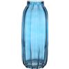 JAKY-Global JAKY Global, elegante vaso in vetro blu, altezza 32 cm, grande centrotavola, decorazione per casa o ufficio, splendido vaso in vetro per fiori, perfetto per casa colonica (blu, 32 cm)