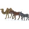 Moranduzzo Cammello, Cavallo e Asino - Adatti a Presepe da 6 cm Scala 1:32 - MINI 6 - Statuine Indistruttibili, Rifinite a Mano, Scultore M. Landi, Made in Italy