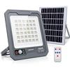 081 Store - Faro Solare LED 1000W con Pannello Solare Esterno, Sensore di Movimento PIR, Telecomando, Batteria 5400mAh, 144 LED Alta Luminosità, Impermeabile IP66 per Giardino, Cortile, Garage
