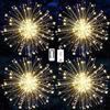 KIKILIVE Luci Fuochi d'Artificio Fatate Natalizie da Esterno,Catena Luminosa Filo di Rame con 120 LED,Luci Addobbi Natalizi Stringa Lampada 8 modalità