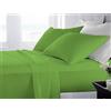 BANZAII TEXTILE INNOVATOR ONLINE Banzaii Completo Lenzuola Matrimoniale Maxi 100% Puro Cotone Alta qualità Made in Italy (per materassi 180 cm, altezza fino a 30 cm) Verde Mela