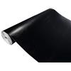 DecoMeister Pellicola Adesiva per Mobili 45x240 cm - Carta Adesiva Effetto Pelle per Rivestimento Mobili Cucina e Tavoli - Pellicola Decorativa Lavabile e Impermeabile - Pelle Nera