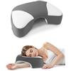 FEYIDEO Cuscino per Chi Dorme di Lato con Foro per Braccia in Memory Foam | Cuscini Ergonomico Allevia Pressione su Spalle e Braccia, per Dormitori su Lato, Cuscino con 3 Fori per il Braccio