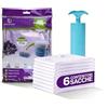 Dorunova Sacchi Buste Sacchetti Sottovuoto Vestiti con Pompa Da Viaggio Piumoni, Vacuum Storage Bags (Viola,XL,6)