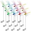 Generico 12 Libellula Clip, Clip per Cappello a Forma Di Libellula Artificiale 3D, Dragonfly Clips Repellenti per Libellule Ornamento in Metallo per Giardino Esterno, 3 *, Giallo, Blu E Verde, 12 Cm