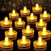 Vleuexe Candele a LED,24 pezzi Senza Fiamma,luci a LED sommergibili,impermeabili,Mini Luce Subacquea con Batterie,Tealight,piccola luce a candela a LED,set regalo,Piscina,Acquario,Decorazioni Giardino