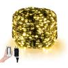 Aufun Led Stringa Luci 30M 300 LEDs, 8 Modalità IP44 Natale Lucine Decorative per Feste di Natale Indoor all'aperto, Decorazioni, Camera da Letto, Mobili da Balcone, Matrimoni, Bianco Caldo