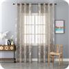 GIRASOLE HOME Coppia Tende Favignana Filtranti Fantasia Argentata Effetto Marmo 2 Pannelli da 140x220cm con Occhielli, Tortora