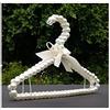 Egurs Grucce appendiabiti con perline e fiocco, 2 pezzi, colore bianco, 40 cm
