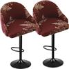 MSNCS Coprisedie Fodere Per Bar Sgabelli 1/2/4 Pezzi, Coprisgabello Cucina Copertura Per Sgabelli Girevoli Alto Elasticizzato Moderne Curvo