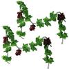 LONGHAO Uva in plastica austriaca,Uva da vino costellata,Vite di vino,Spiedini d'uva in plastica,Decorazione per frutta e verdura,Per puntelli di tiro (10, verde)