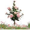 Generico Albero Artificiale - Fiori di Camelia Realistici | Decorazione Da Portico Con Alti Fiori Finti - per esterno patio cortile paesaggio casa ufficio regalo donna